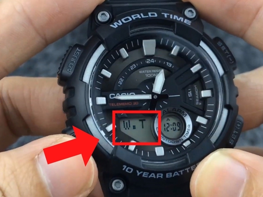 Nhấn nút MODE để chuyển đến giao diện WT