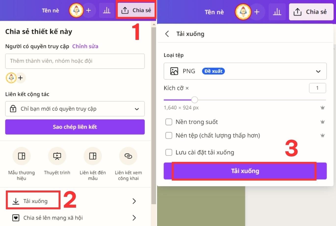 Tải ảnh từ Canva về máy