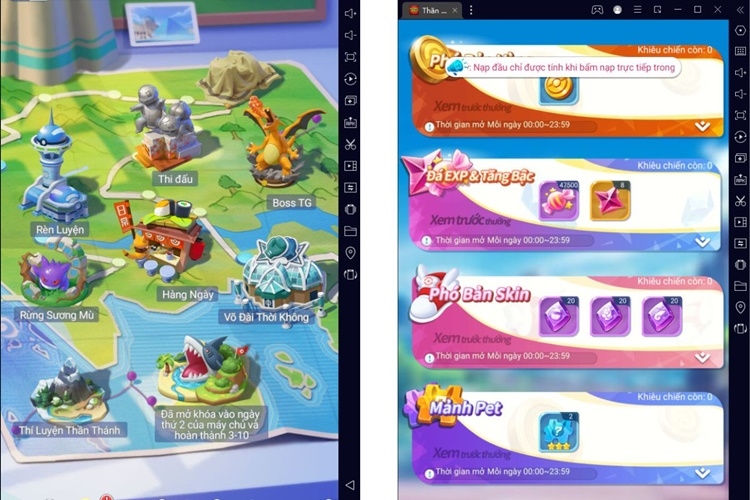 Tham gia thám hiểm để thu thập Pokemon và vật phẩm