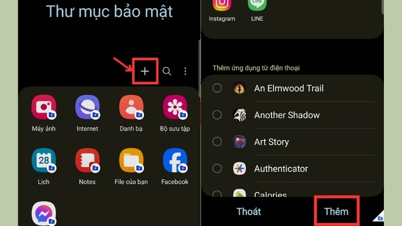 Sử dụng tính năng Thư mục bảo mật 2