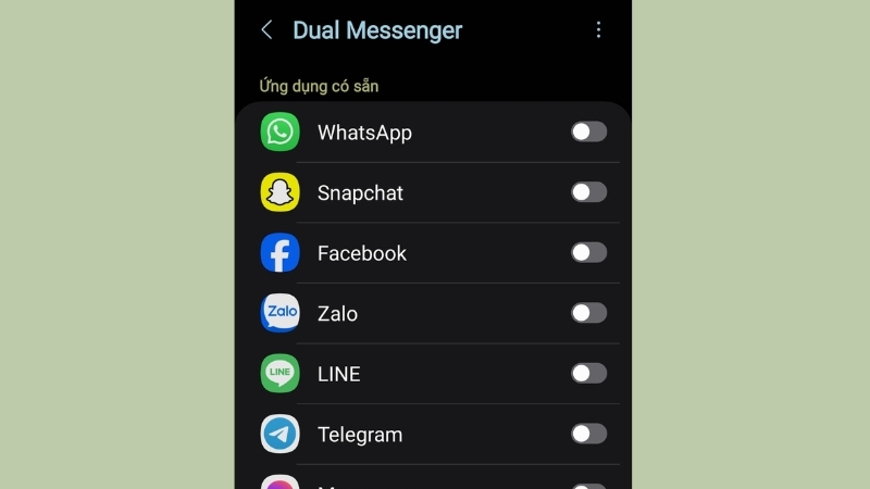 Sử dụng tính năng Dual Messenger của điện thoại 3