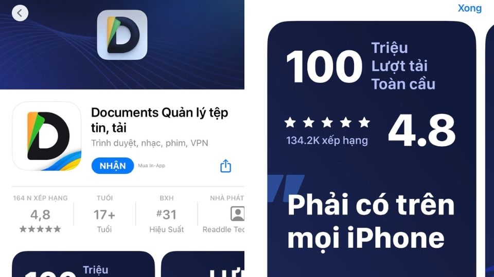 Bước 1: Tải ứng dụng Documents