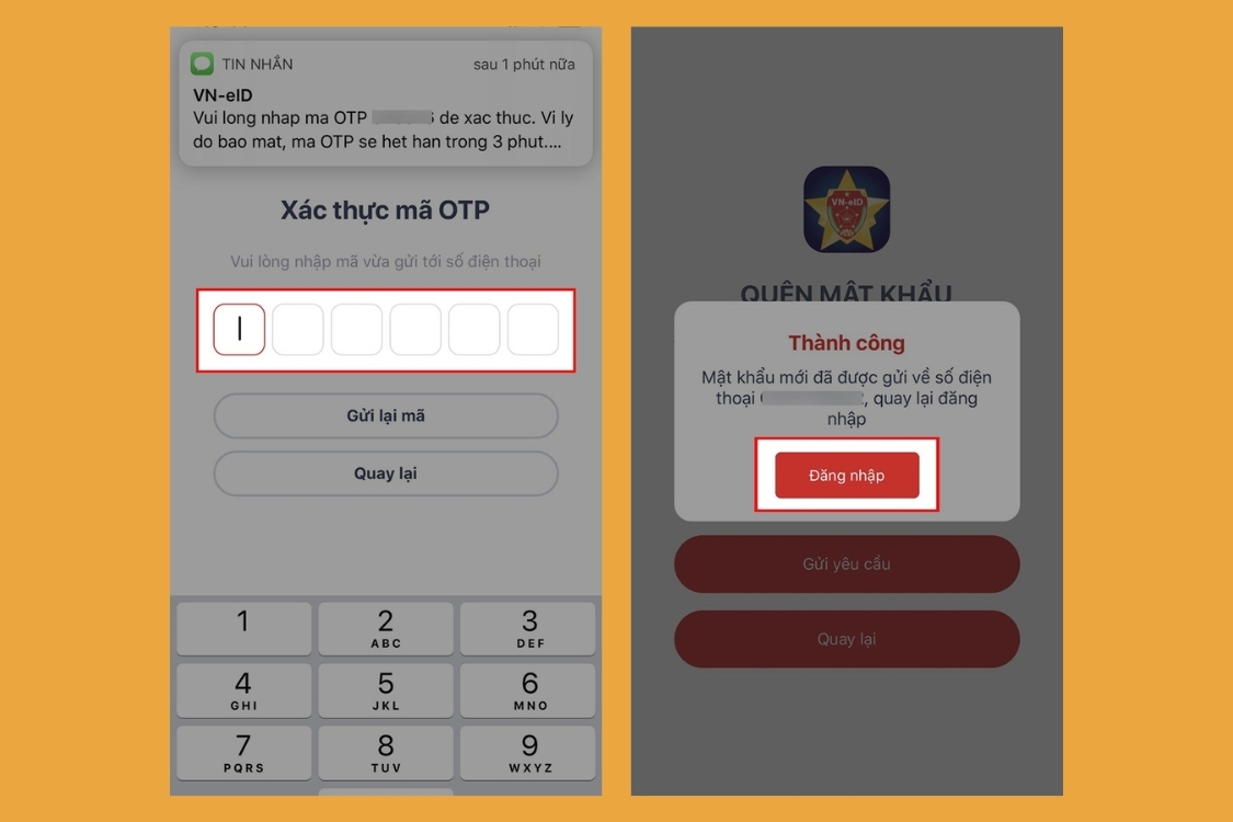 Cách lấy lại mật khẩu VNeID 1