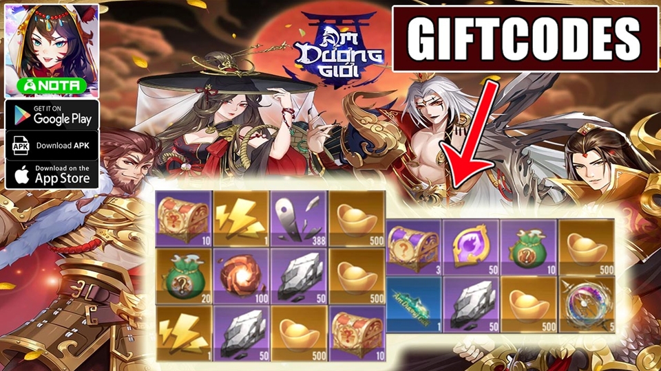 Code Âm Dương Giới nhập để đổi lấy phần quà trong game.