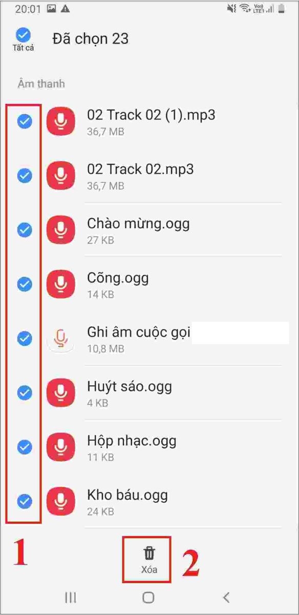 Quá trình giải phóng dung lượng