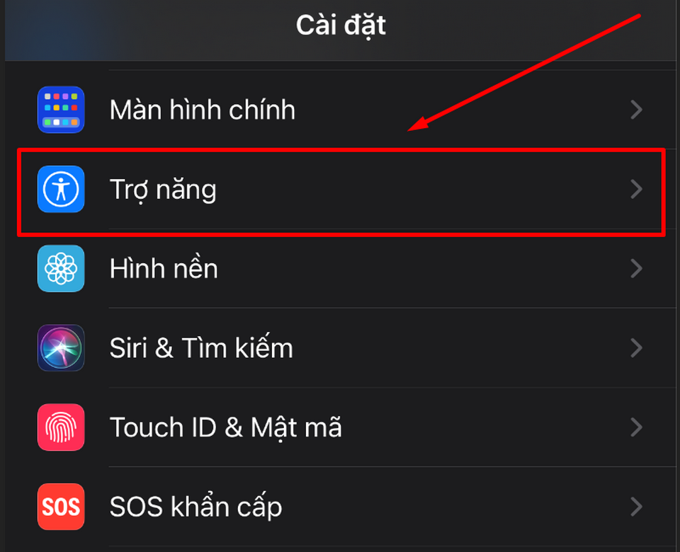 Truy cập vào phần thiết bị 