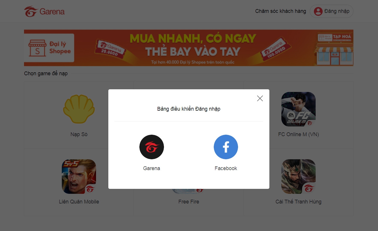 lịch sử nạp thẻ garena 3