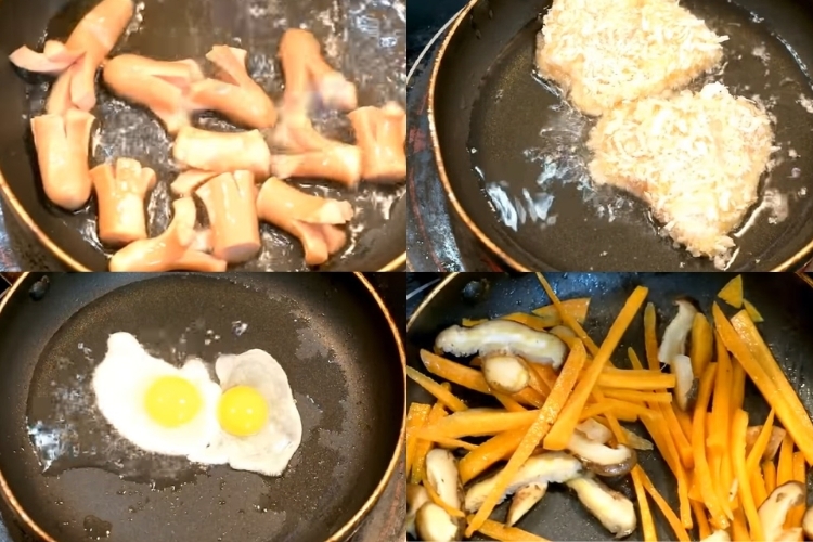 Chiên, xào nguyên liệu