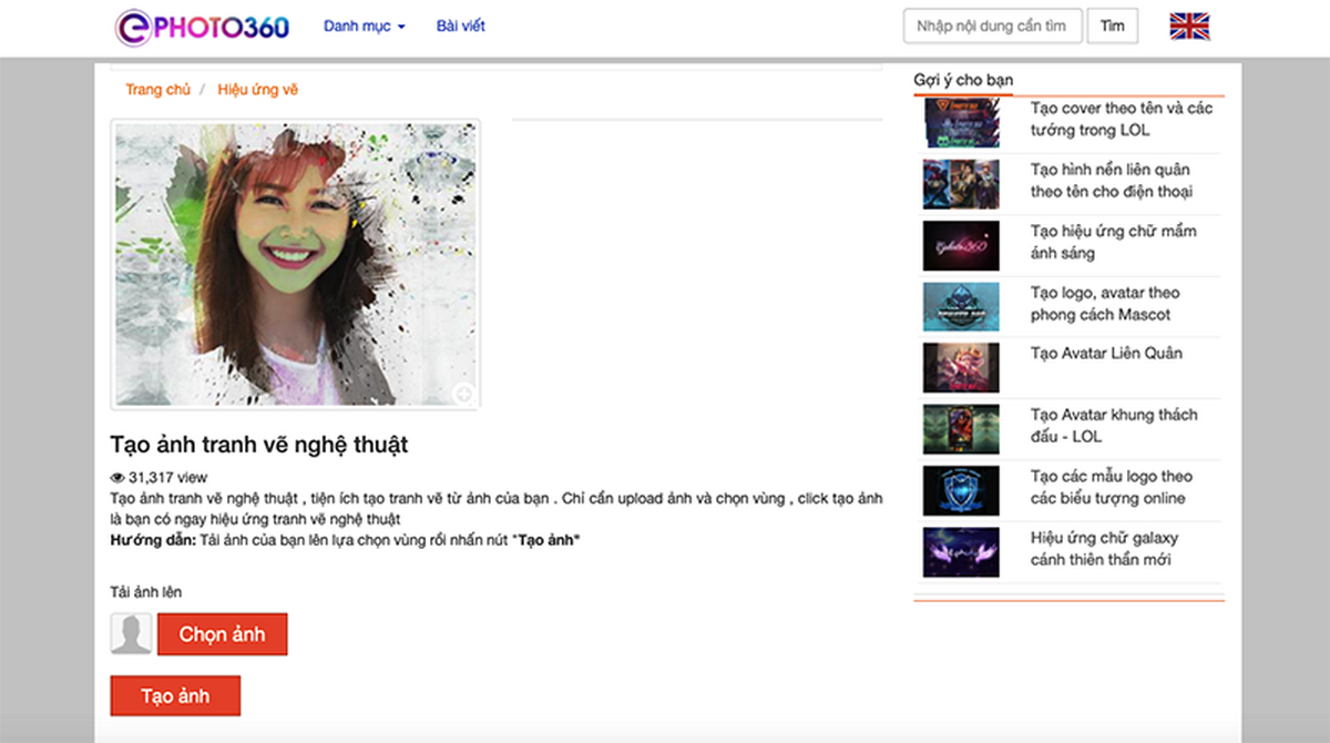 chuyển ảnh thành hoạt hình online - hình 1