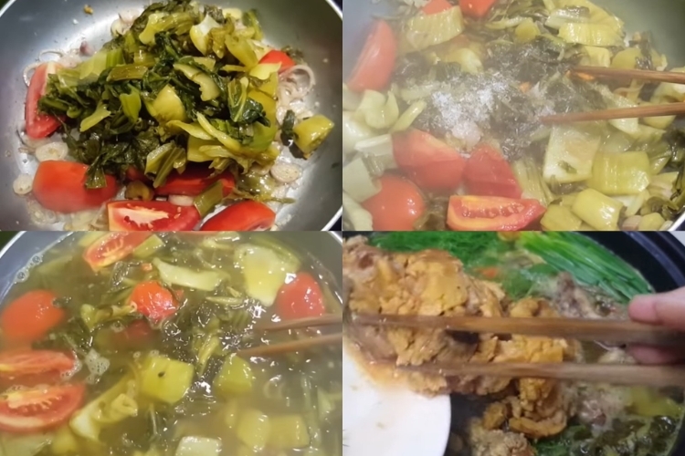 Nấu lẩu cá chép om dưa