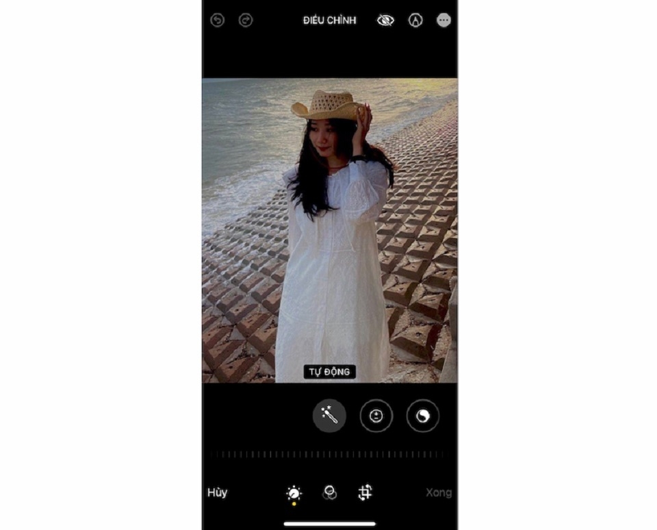 Công thức chỉnh ảnh ngược sáng trên iphone bước 2