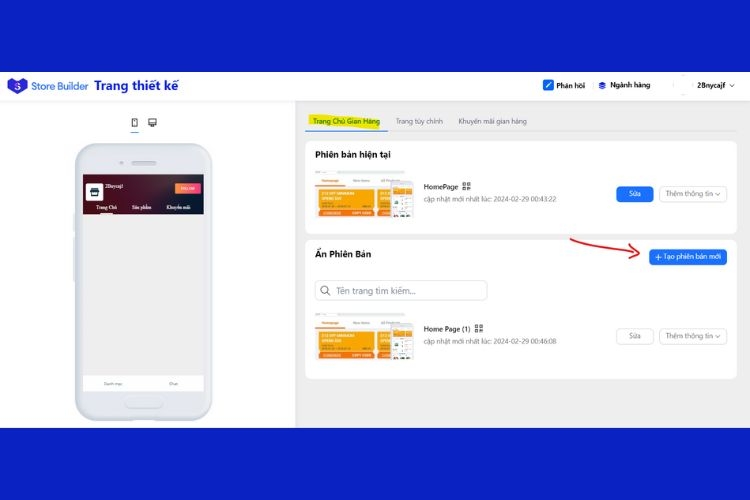 tạo trang lazada