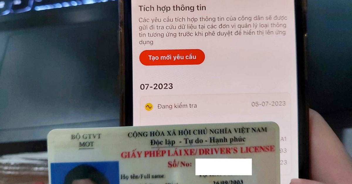 tích hợp giấy phép lái xe vào vneid bị từ chối - hình 1
