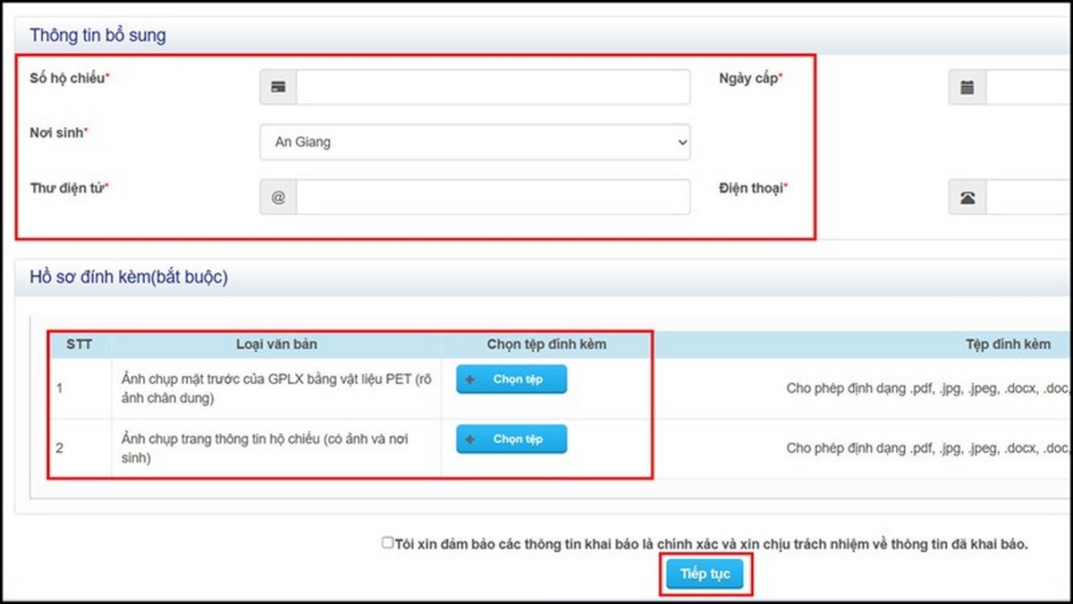 tích hợp giấy phép lái xe vào vneid bị từ chối - hình 4