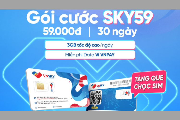 Các ưu đãi hấp dẫn khi sử dụng sim VNSKY