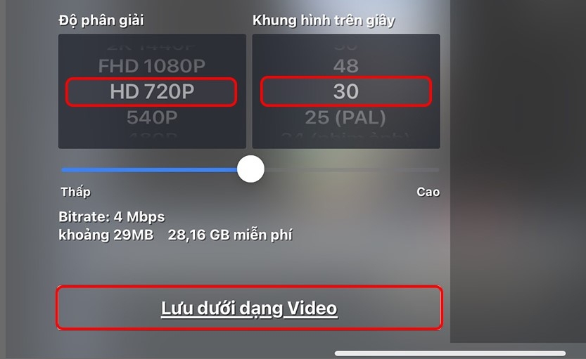 Lưu video từ KineMaster