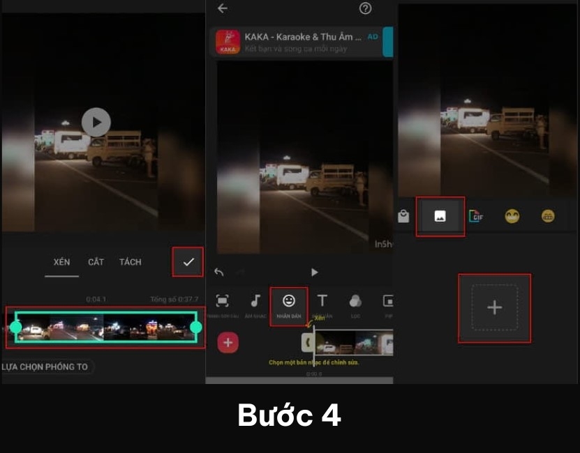 Chèn ảnh vào video trên InShot