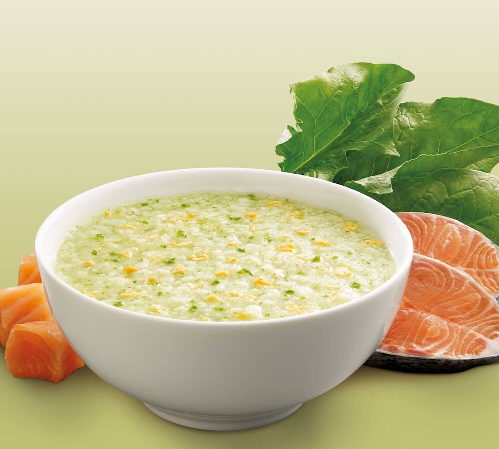 Cháo cá hồi đậu xanh