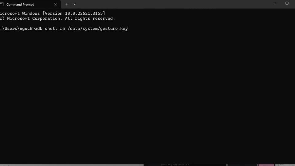 Xóa tệp PIN với Android Debug Bridge (ADB)