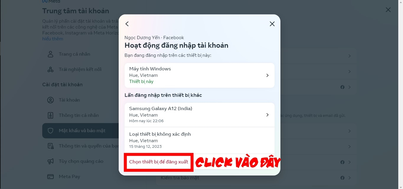 lỗi không gỡ được tài khoản messenger 6