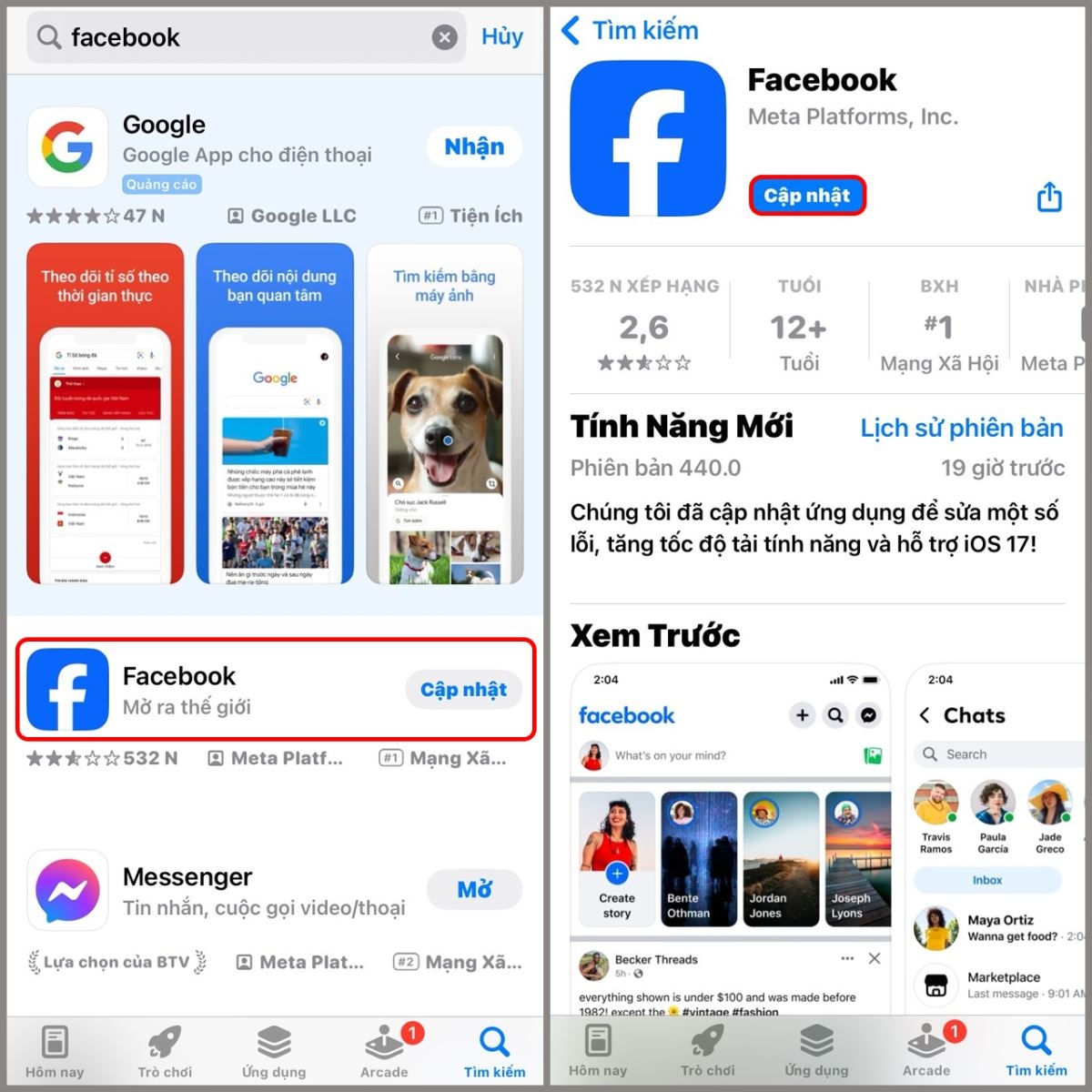 Facebook không có Reels 3