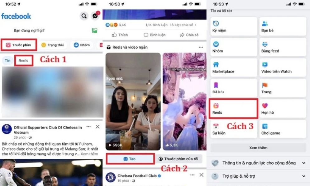 Facebook không có Reels 4