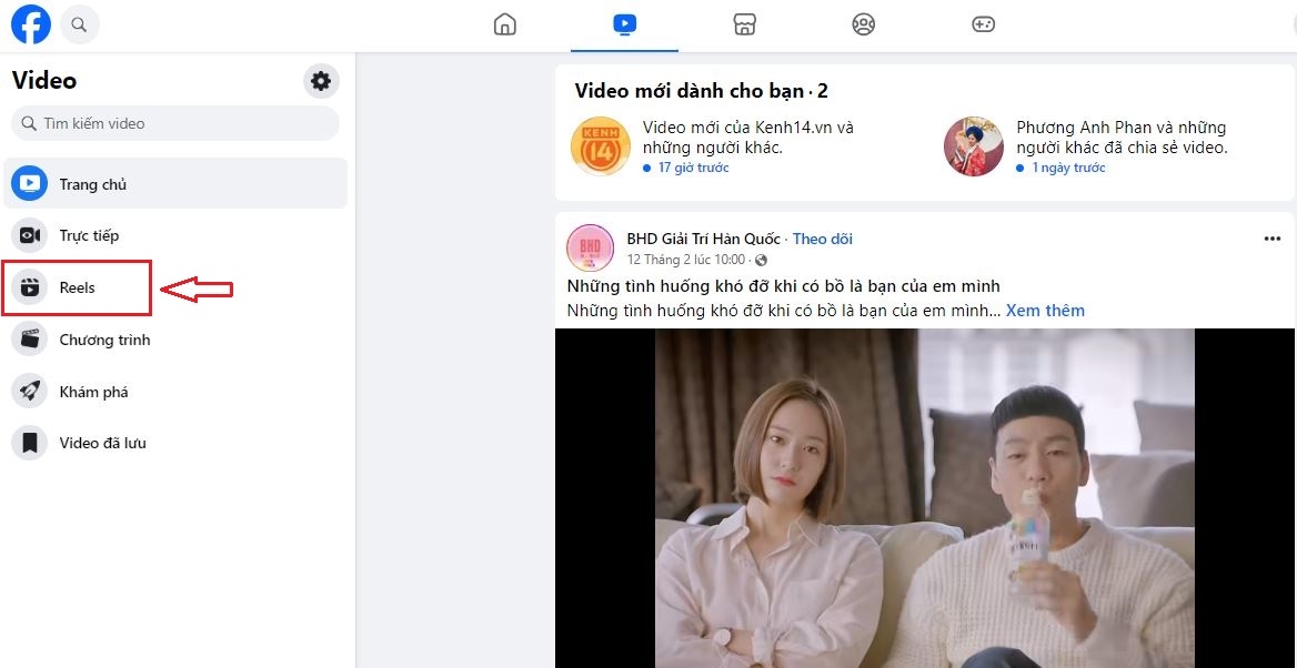 Facebook không có Reels 6