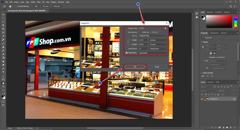 Chỉnh kích thước ảnh trong Photoshop - Ảnh 05