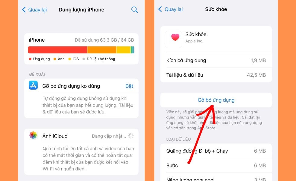 gỡ ứng dụng trên iPhone