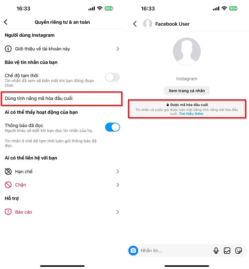 Cách mã hóa đầu cuối tin nhắn trên Instagram 3