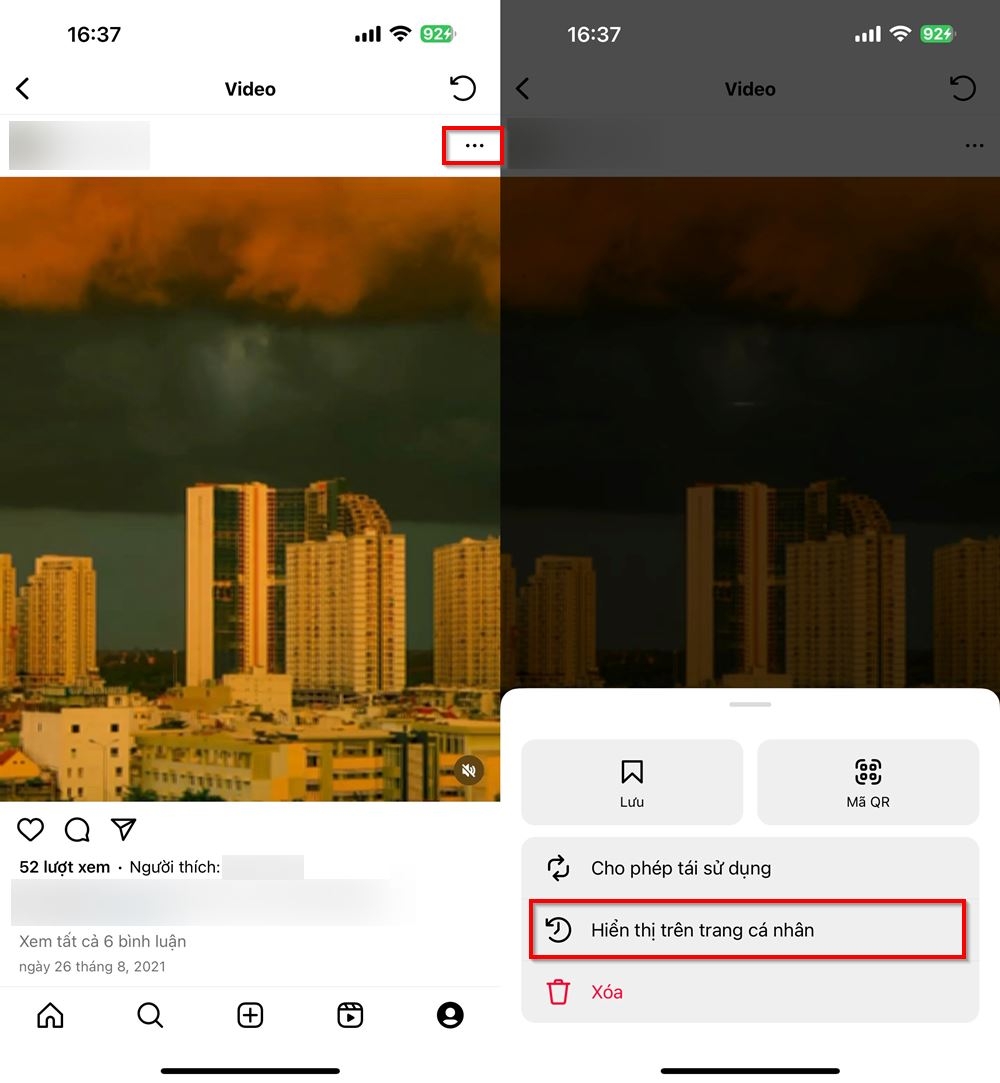 Cách hiển thị lại bài viết đã ẩn trên Instagram 4