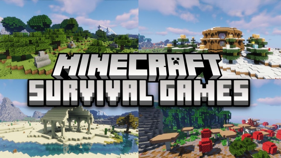 Minecraft Survival Games mang màu sắc tươi sáng, vui vẻ dù là thể loại battle royale
