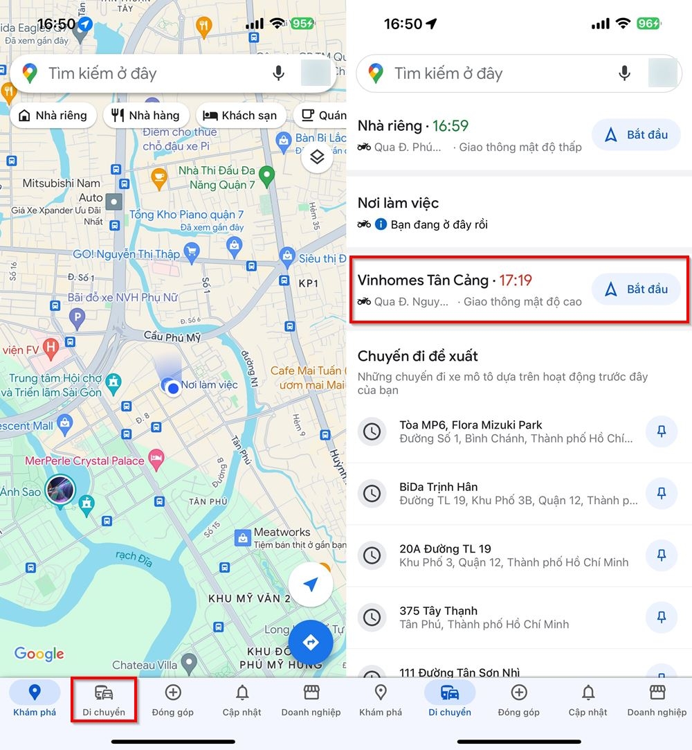 Cách lưu tuyến đường trên Google Maps 3