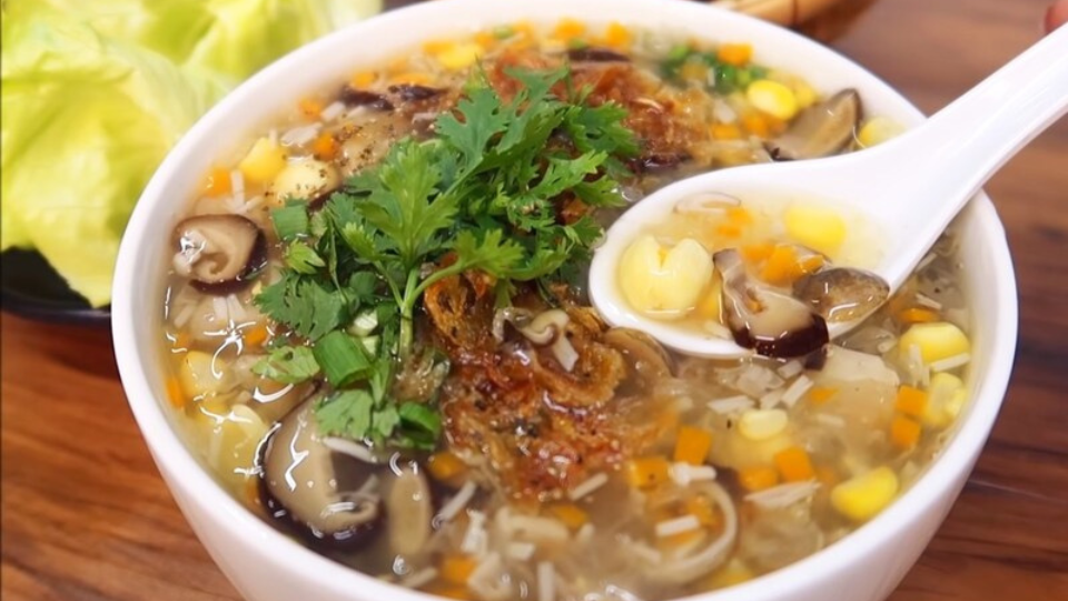 Súp thịt viên chay