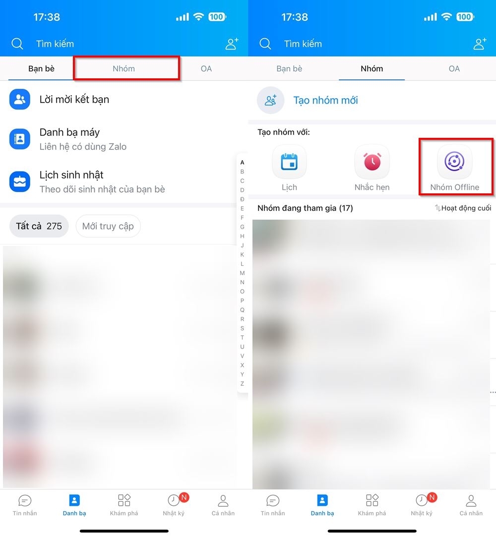 Cách tạo nhóm offline trên Zalo 2