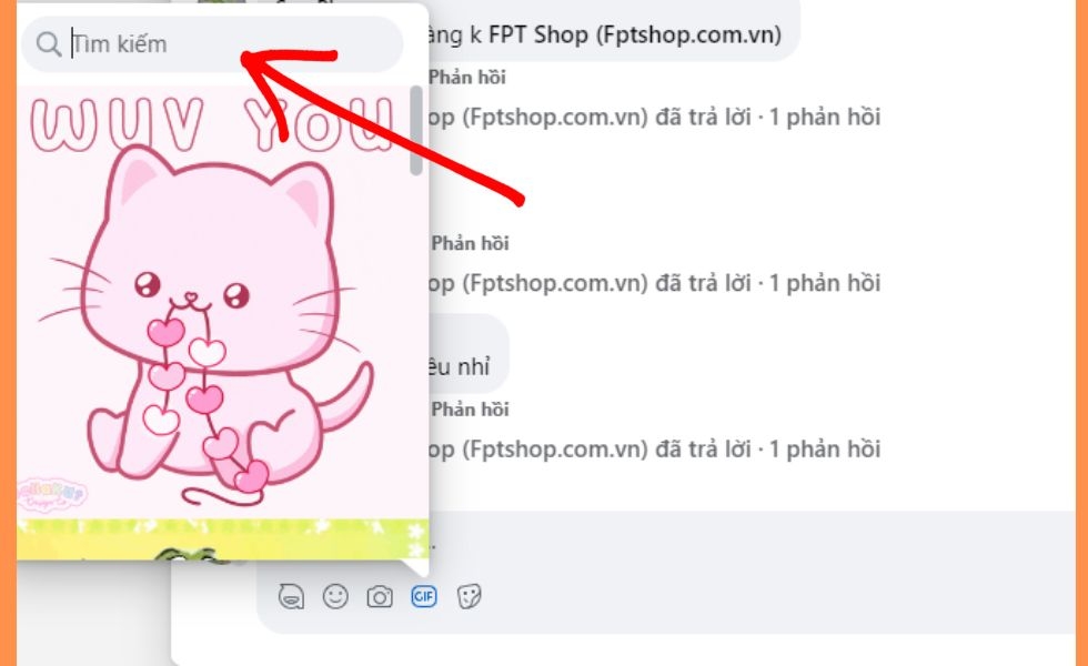 tìm kiếm gif facebook