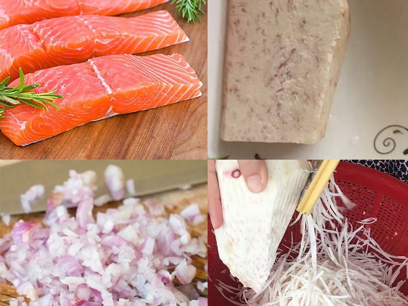 Nấu cháo cá hồi cho bé hình 5