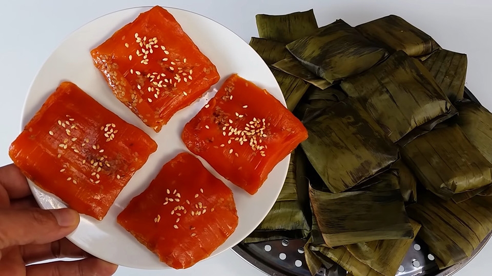 Bánh gấc sau khi làm xong