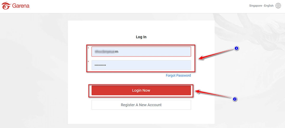 Bước 1: Truy cập trang quản lý tài khoản Garena