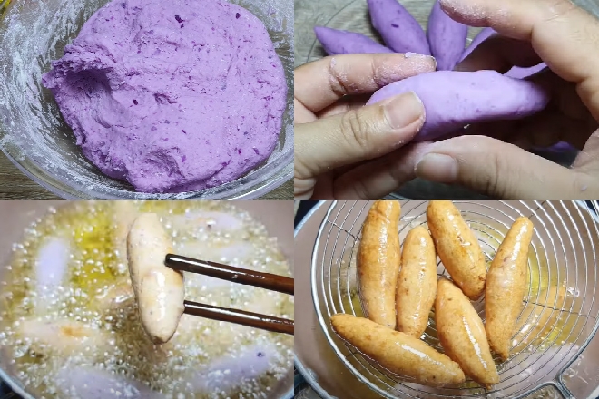 cách làm khoai mỡ chiên - hình 3