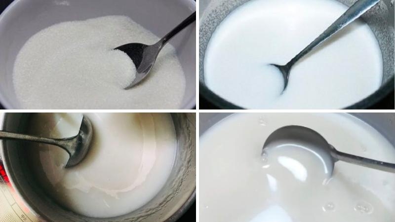 cách làm thạch xoài nấu phần cốt dừa
