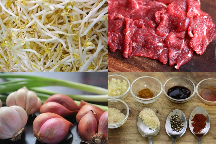 thịt bò xào giá đỗ 1