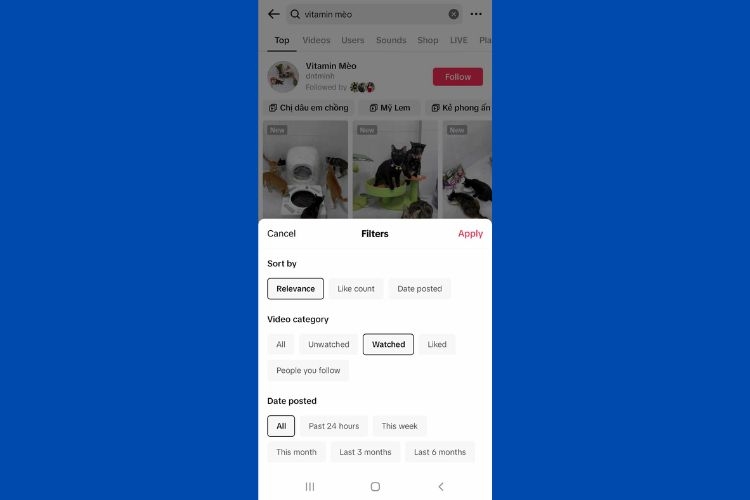 xem tiktok video đã xem
