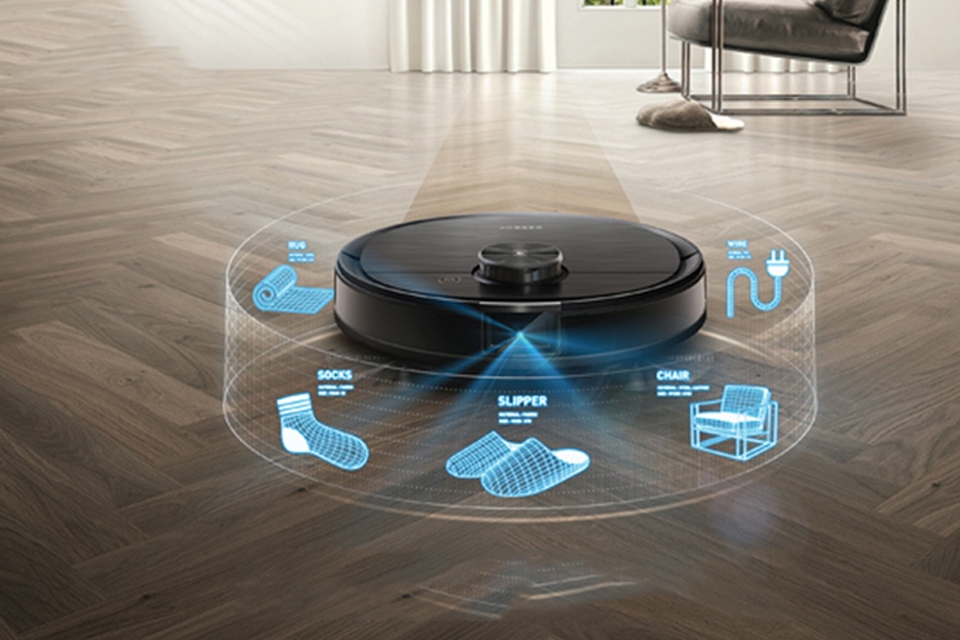 Sử dụng máy hút bụi, robot hút bụi lau nhà.