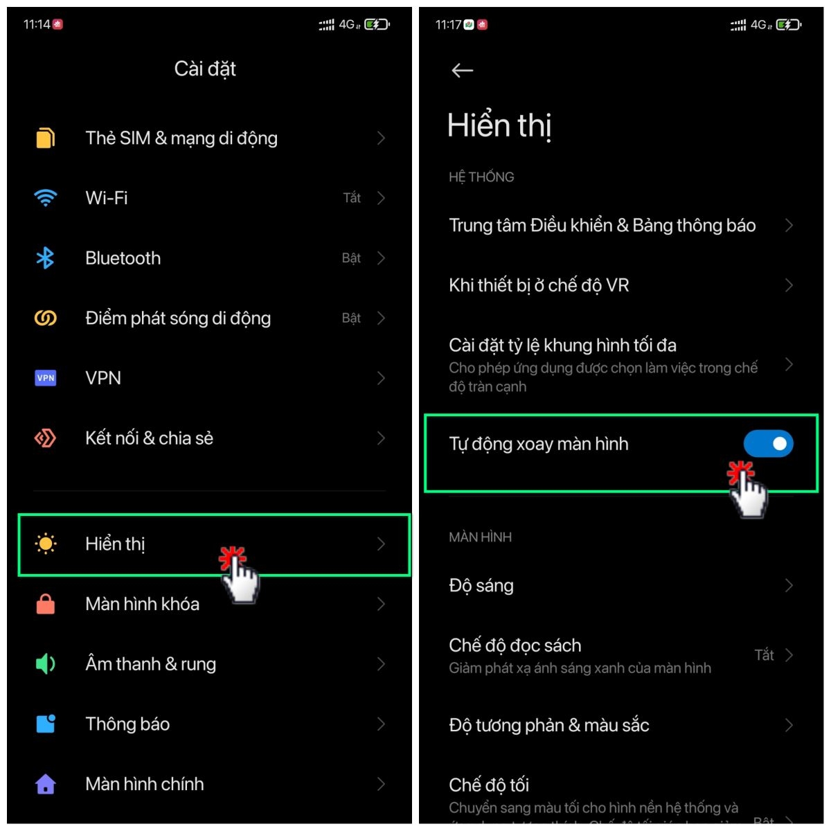 cách xoay màn hình điện thoại 2