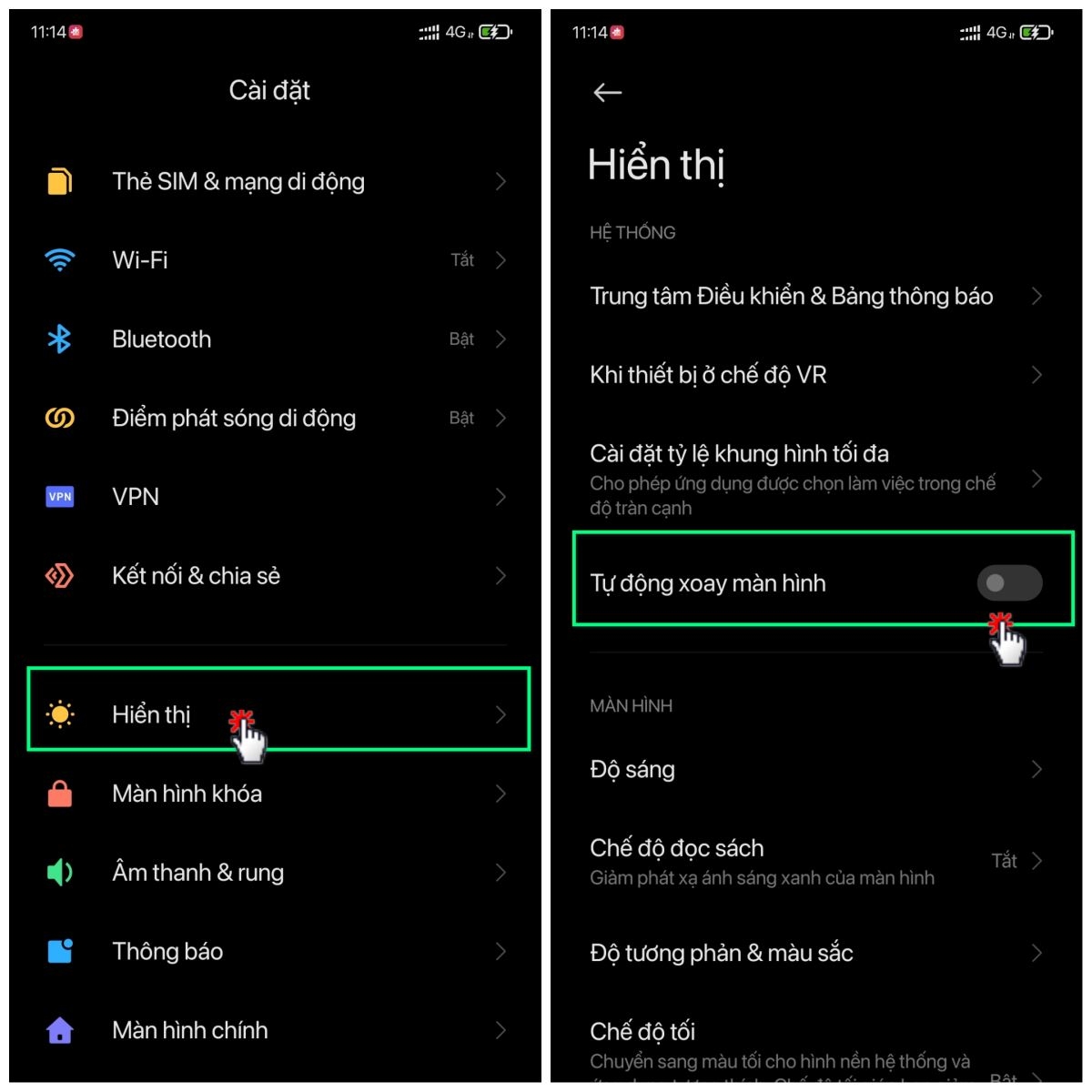 cách xoay màn hình điện thoại 4