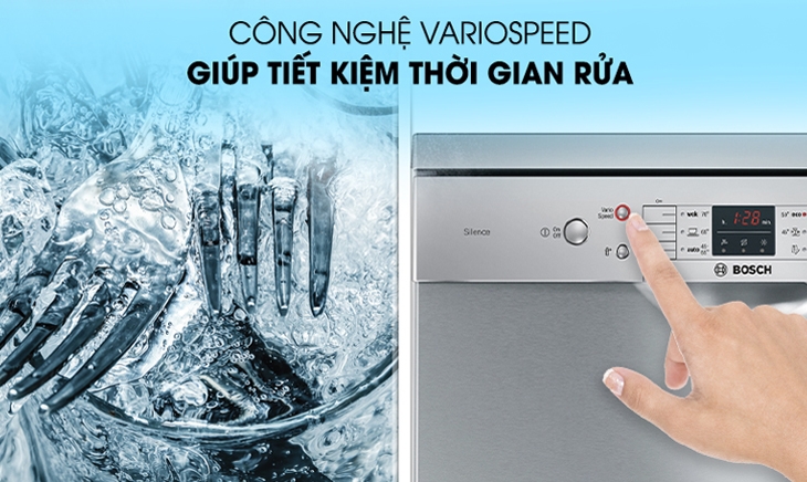 VarioSpeed là công nghệ gì? Công nghệ này hoạt động như thế nào trên máy rửa chén Bosch? 1