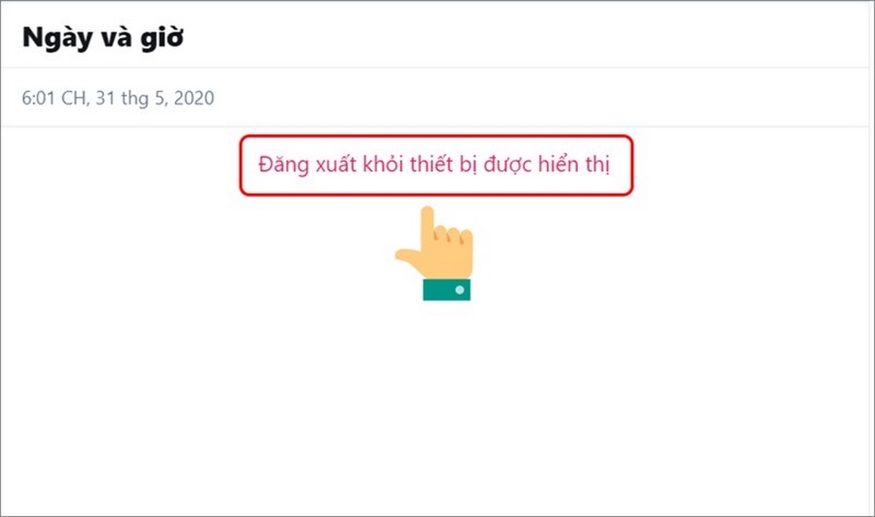 Xác định bước đăng xuất cuối cùng