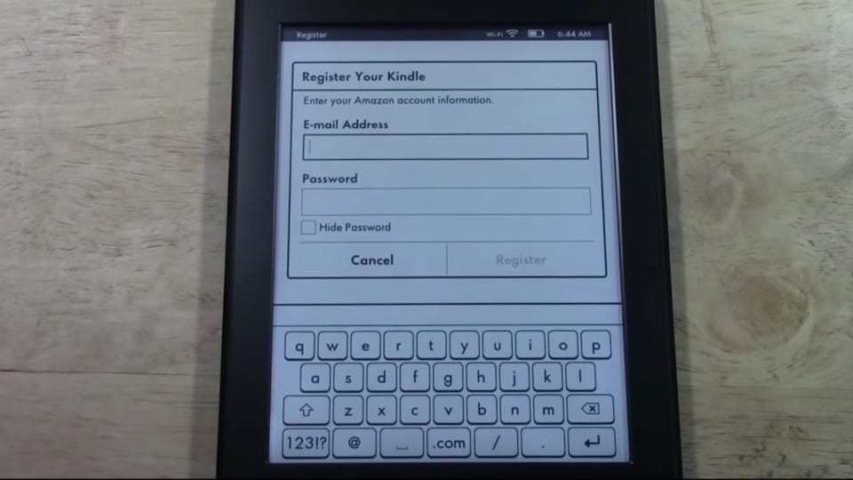 Đăng ký tài khoản Amazon trên Kindle