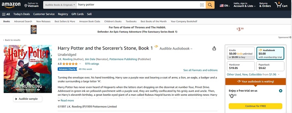 Mua sách trên Amazon